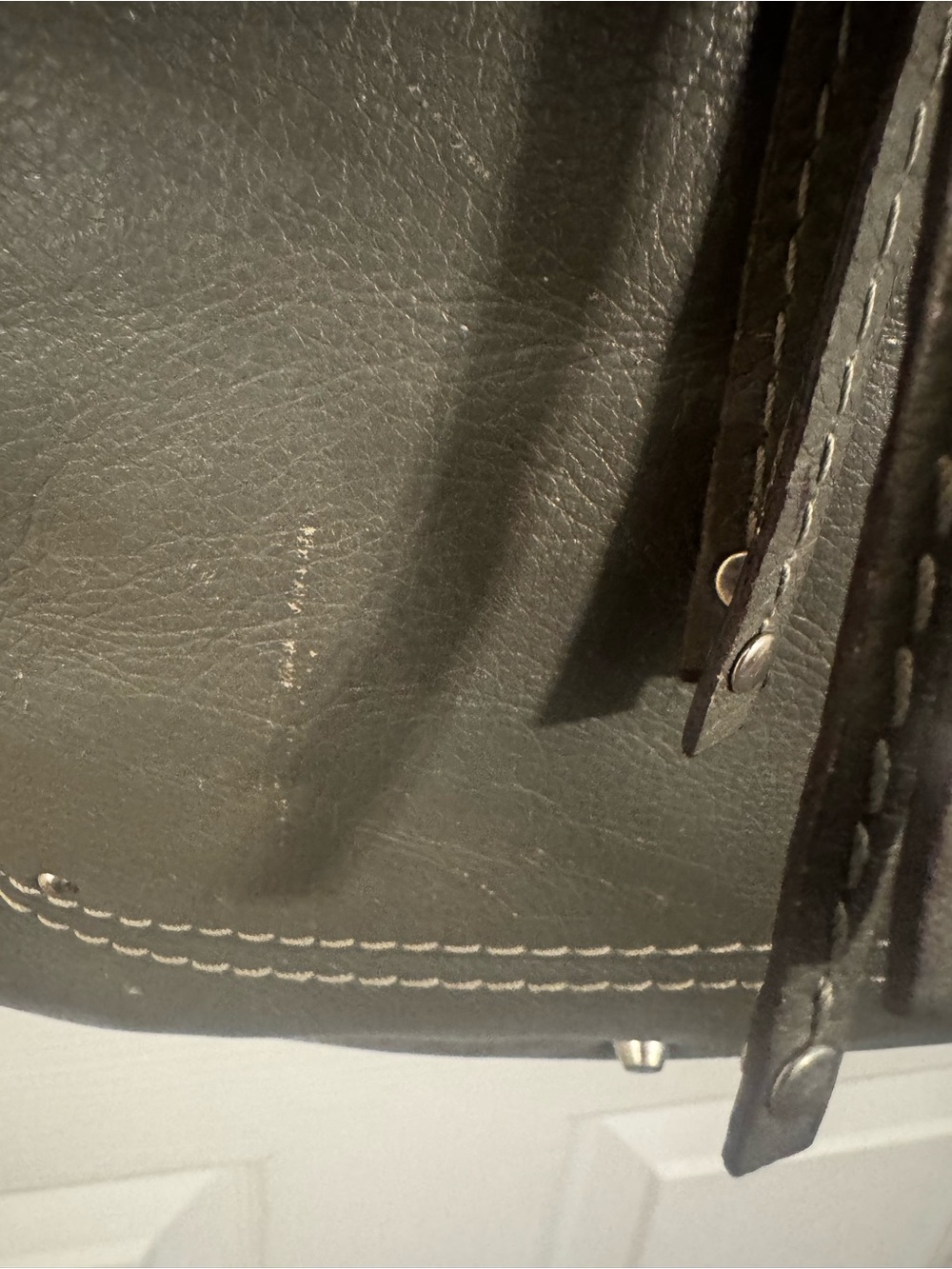 Vintage Y2K Chloé Paddington Gray Leather Hobo Shoulder Bag - Picture 8 of 15